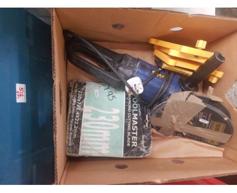 Powercraft angle grinder and a cased reciprocating saw (2) 