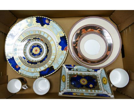A Collection of ceramics to include Wedgwood Dynasty and Worcester Millienium patterns to include dishes, coffee cans and cup