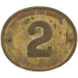 Railway Bridge Numberplates, Furnace Top Branch, 2 (R. R. Co): A Rhymney Railway bridge plate,