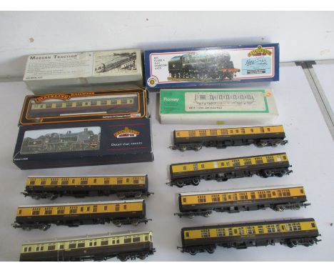 Bachmann n class 31860 loco along with a Bachmann BR class four loco 75029 and various carriages etc