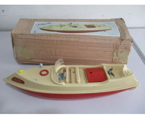 A boxed vintage Kitty 780 toy boat - Made in Western Germany