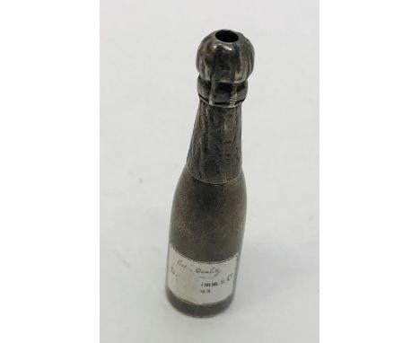 An SCM propelling pencil by S. Mordan &amp; Co in the form of a champagne bottle A/F