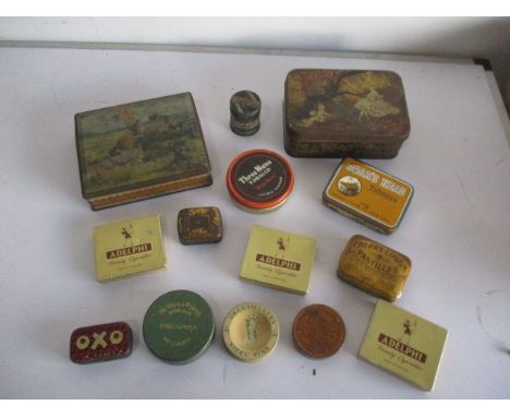 An assortment of vintage tins