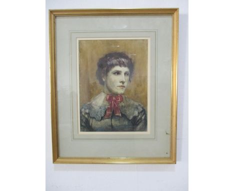 A framed watercolour portrait of a young nobleman