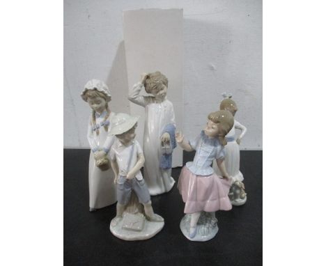 Five Nao figurines ( 1 boxed) - 1 fingers damaged