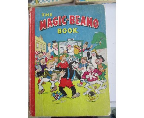 A collection of nine Beano Annuals dating from 1949 -1959, including The Magic-Beano Book (1949)