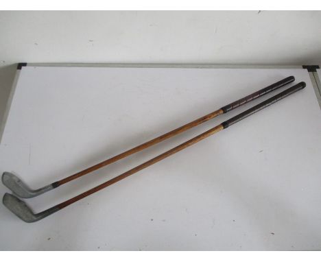Two vintage Hickory shafted golf putters