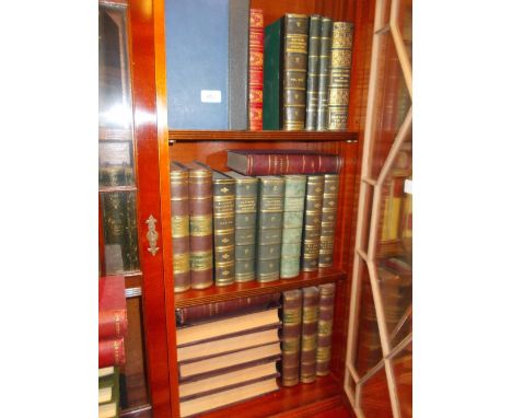 Ten volumes ' Chambers Encyclopaedia ', part leather bound, two volumes ' Chambers Information ', two volumes ' Chambers Jour