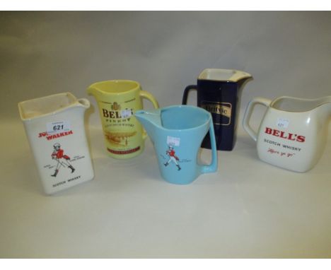 Five various Wade pub advertising jugs