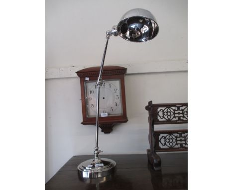 Nickel plated adjustable arm desk lamp
