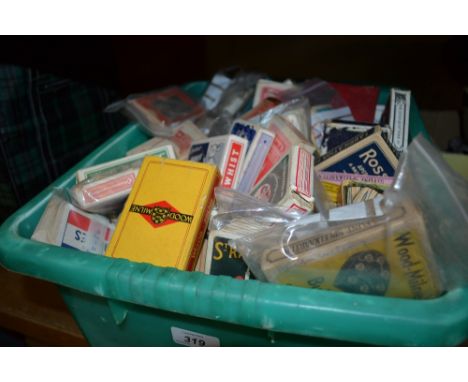 Quantity of mainly French, Belgian, Continental vintage advertising playing cards (smoking, drinking related etc)