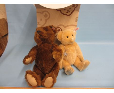 Steiff box containing two modern bears with original labels