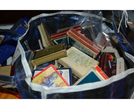 Similar quantity of mainly advertising related playing cards
