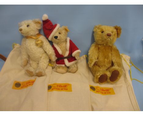 Three modern Steiff bears in bags with certificates