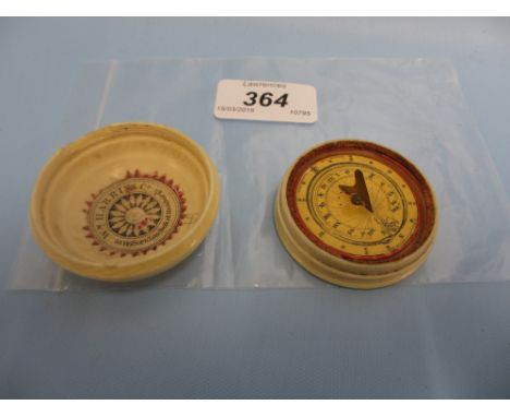 William Harris & Co. early 19th Century English dry card pocket compass having a printed dial inscribed S. Porter Fecit, Febr