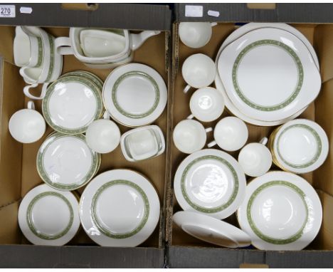 Royal Doulton Rondelay Dinner &amp; Tea ware: Part sets to include cups, saucers, plates, etc. (2 Trays)
