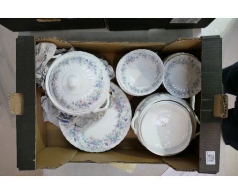 Wedgwood Angela dinner ware: Including dinner plates, tureens, fruit bowls, saucers etc. 
