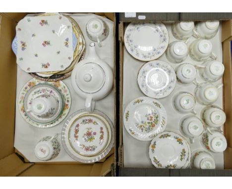 Fine Bone China: Part tea sets to include, Aynsley &amp; Duchess cups, plates and saucers, together with Minton plates &amp; 