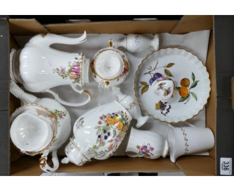 Royal Albert Old Country Roses: Teapot, Coffee pot, sugar bowl, Aynsley Summerset temple jar, Royal Worcester flan dish etc (