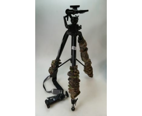 Manfrotto tripod: A Manfrotto tripod 115 and quick release 222 tripod head with matching tripod. (2)