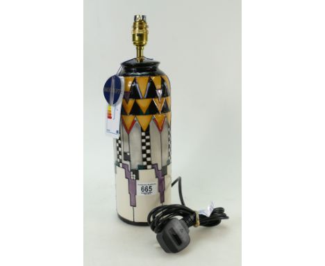 Moorcroft lamp base: Derngate lamp base (Height approx 40cm).