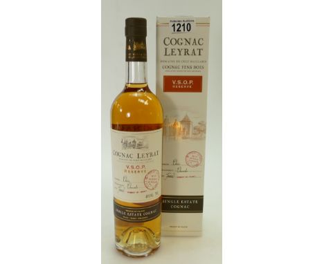 A bottle of Cognac: Leyrat VSOP Cognac 70cl.