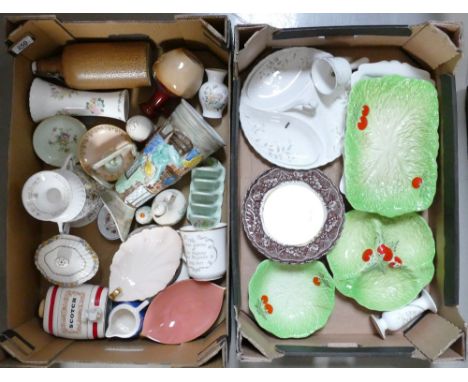 A mixed collection of items: Items to include Beswick Cabbageware, Caverswall commemorative goblet together with Minton and C