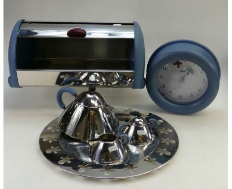 Collection Alessi items:  Collection includes wall clock, bread bin, teapot, etc. (1 Tray)