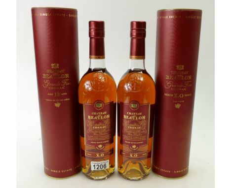 A collection of Cognac comprising: 4 x Chateau de Beaulon XO 12yo Cognac 70cl.