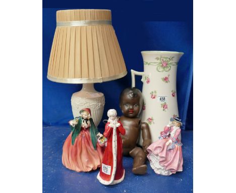 Mixed collection of ceramic items: to include Royal Doulton Lady figures Wintertime Hn3060 DCC backstamp, Lady Charmain HN194