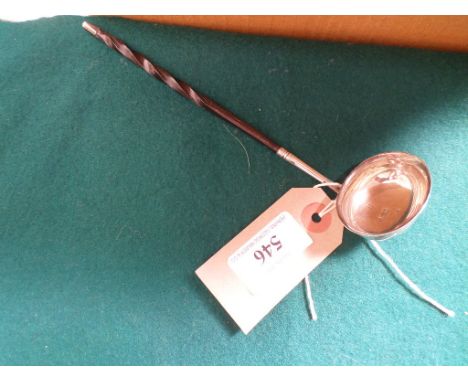 Ebony handled toddy ladle ex. Elizabeth Morley (London 1802)