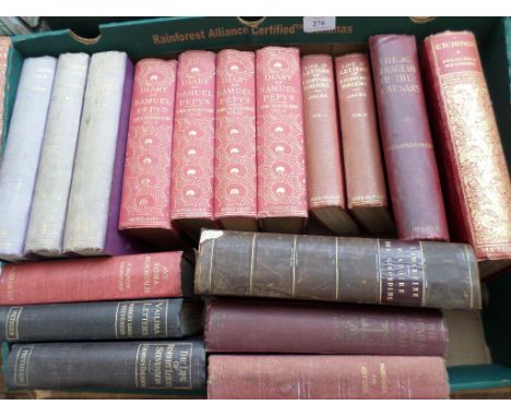 Valuable box of17 vols. incl. 4 vols. of the  Diaries of Samuel Pepys, 1911, vol. on Etchings by Frederick Wedmore, second ed