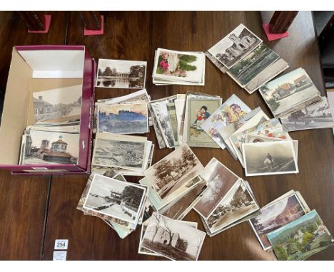 Collection of postcards inc RP Rounton Village Hall and Rounton Grange (Ross, Whitby), RP Hutton Rudby (The Steven Series), T