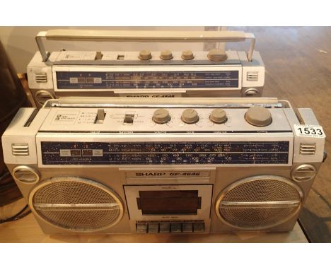 Two  vintage GF4640 cassette radios. Not available for in-house P&P, contact Paul O'Hea at Mailboxes on 01925 659133Condition