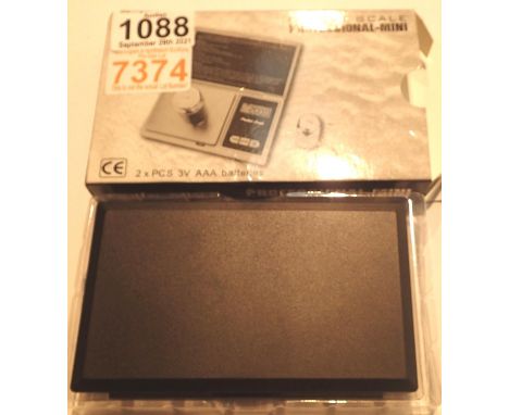 New old stock boxed 500g x 0.01g professional mini digital scale. P&amp;P Group 1 (£14+VAT for the first lot and £1+VAT for s