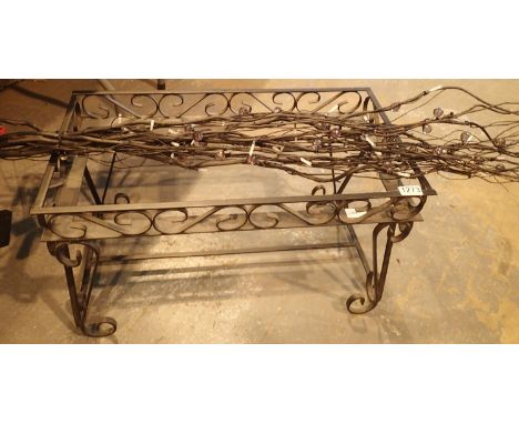 Retro metal table ( no glass ) and led light set. Not available for in-house P&amp;P, contact Paul O'Hea at Mailboxes on 0192