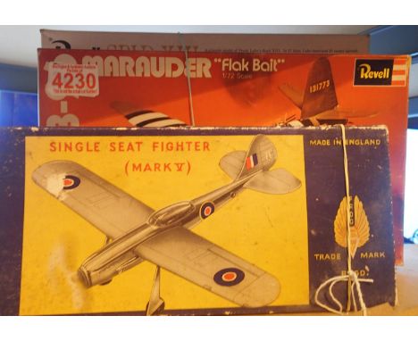 Revell 1/76 plastic kit, B36 Martin Marauder and a Revell 1/30 scale Spad XIII, both appear complete/unstarted. P&amp;P Group