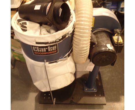 Clarke woodworker extractor with blast gate. Not available for in-house P&P, contact Paul O'Hea at Mailboxes on 01925 659133C