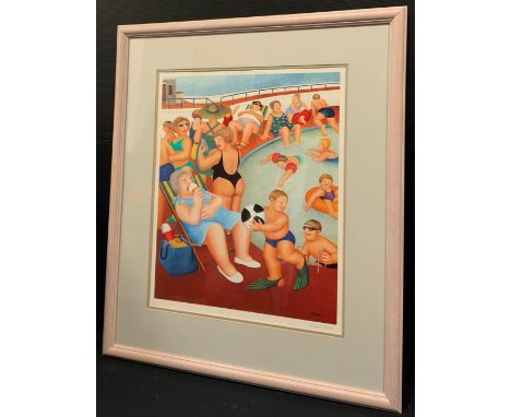 Beryl Cook (1926-2008), by and after, Bathers, coloured  lithograph, published by Alexander Gallery Publications Ltd, Bristol