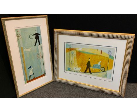 Annora Spence, Dog In A Wheelbarrow, limited edition print, 249/295; another, Circus II, 12/295 (2) 