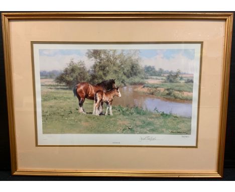 David Shepherd, after, by Soloman and Whitehead, 'High Noon', signed, limited edition lithograph, 28cm x 44cm. 