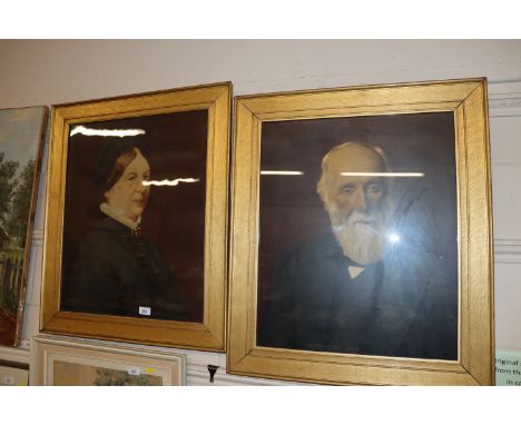 A late Victorian portrait of Mrs Keziah Norrington, complete with the original spectacles warn at the sitting and a portrait 