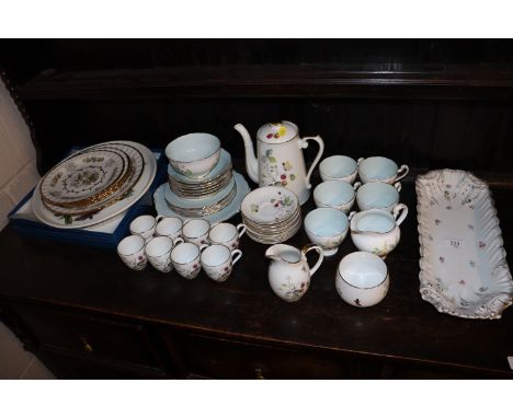A quantity of Royal Worcester fire proof teaware; various other teaware; decorative plates etc