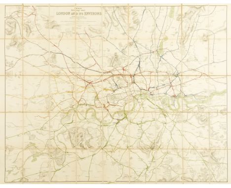 London.- Emslie (J. &amp; W.) Official Railway Map of London and its Environs, showing the extents from Barnet down to Sutton