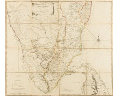 India.- Faden (William) The Southern Countries of India from Madrass to Cape Comorin, Describing the Routes of the Armies Com