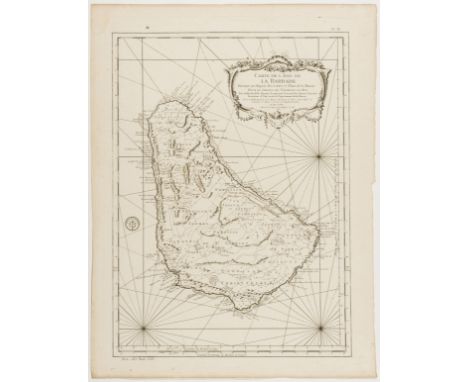 West Indies.- Barbados.- Bellin (Jacques Nicolas) Carte de l'Isle de la Barbade dressee au Depost des Cartes et Plans de la M