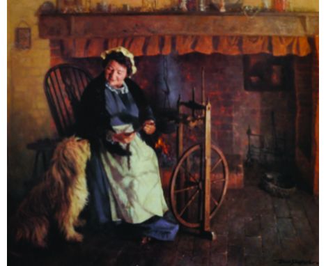 David Shepherd (1931-   ) British. "Cottage Companions", Lithograph, Signed and numbered 727/850 in Pencil, Stamped, overall 