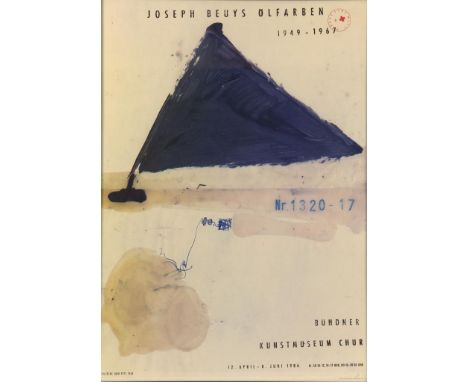 BEUYS JOSEPH (1921-1986),  Exhibiton 1949-1967, at Bundner Kunstmuseum Chur, 12  april - 8 juni 1986, print on paper 129 x 91