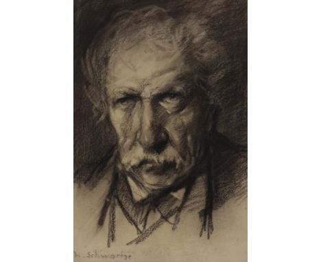 Schwartze, Therese, signed, portrait of an old man, drawing 24 x 16 cm.SCHWARTZE, THERESE (1851-1918), ges. l.o., portret van
