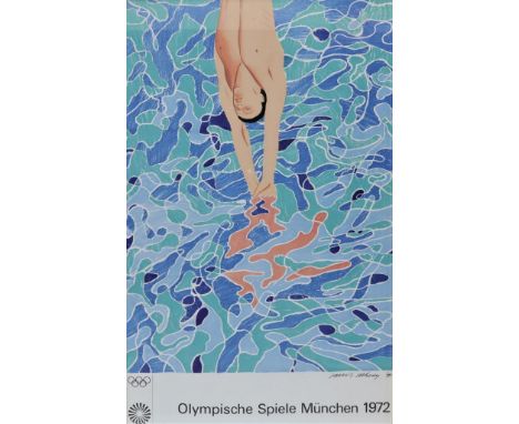Hockney, David, after, 'Olympische Spiele Munchen, 1972', poster 98 x 62 cm.Hockney, David, naar ontwerp van,                